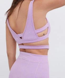 For Love & Leisure Ribbed Scoop Neck Bra