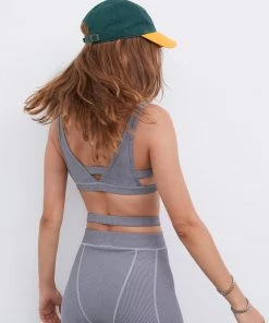 For Love & Leisure Ribbed Scoop Neck Bra