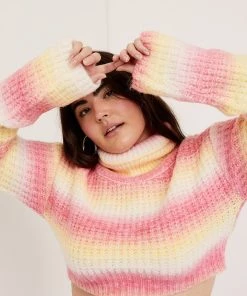 Knitz Sale Rosa Turtleneck Crop Sweater