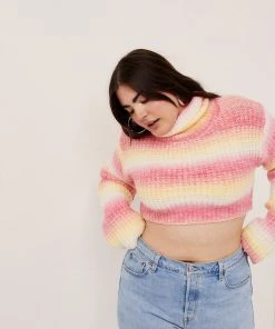 Knitz Sale Rosa Turtleneck Crop Sweater