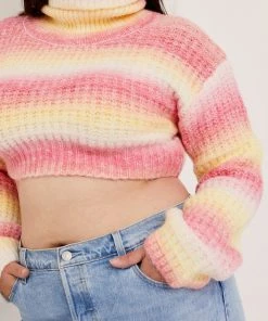 Knitz Sale Rosa Turtleneck Crop Sweater