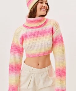 Knitz Sale Rosa Turtleneck Crop Sweater