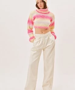 Knitz Sale Rosa Turtleneck Crop Sweater