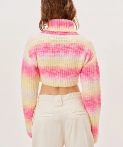 Knitz Sale Rosa Turtleneck Crop Sweater