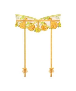 Victorias Secret Lingerie Neon Rose Embroidery Garter Belt