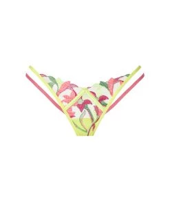 Victorias Secret New Petunia Embroidery Thong Panty